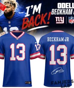 New York Giants Odell Beckham Jr. 13 Signature Football Jersey