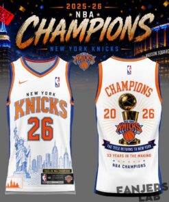 New York Knicks 2026 NBA Champions White Basketball Jersey