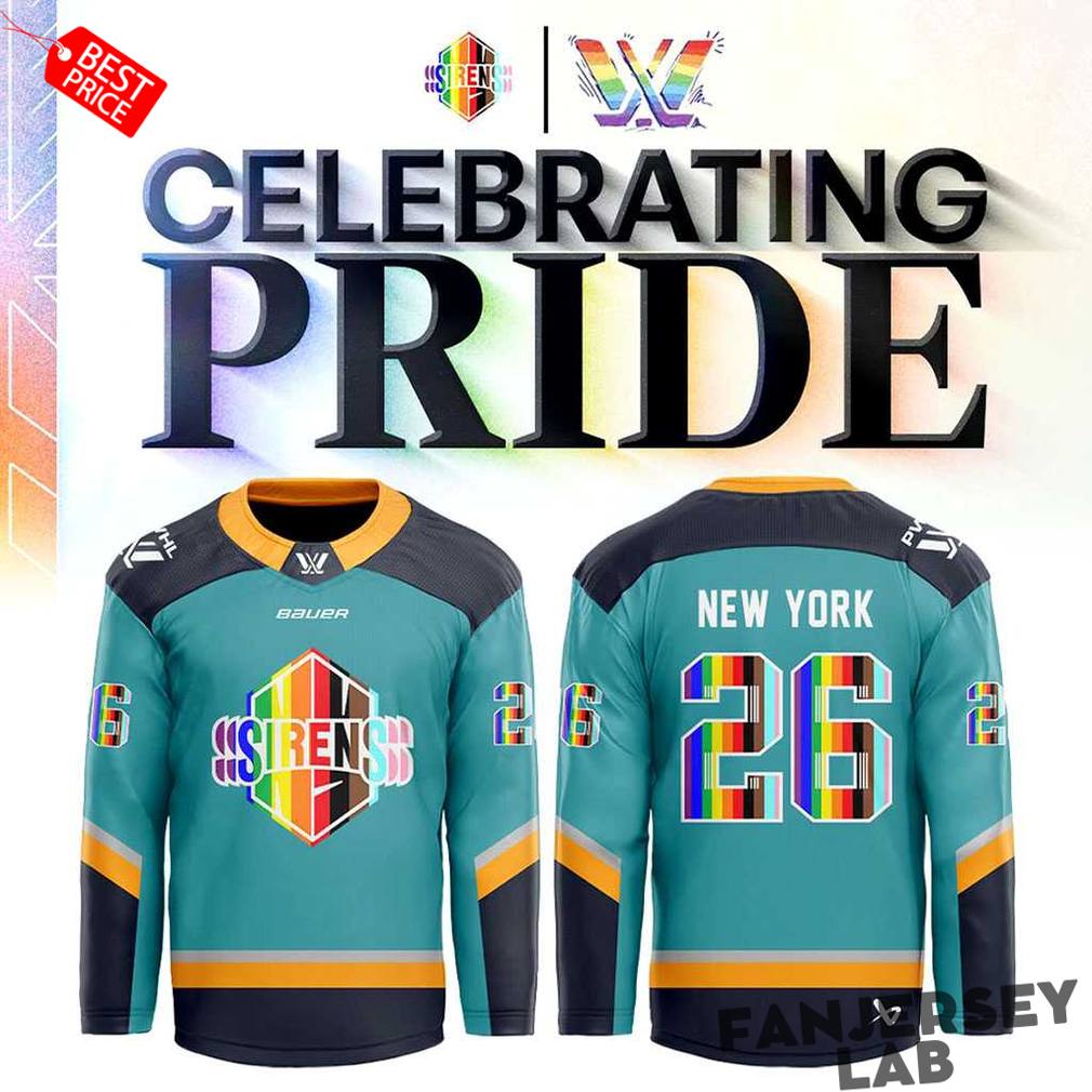 New York Sirens Pride Month 2026 Custom Hockey Jersey New York Sirens Pride Month 2026 Custom Hockey Jersey