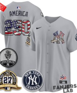 New York Yankees Independence Day 250 Years USA Special Baseball Jersey