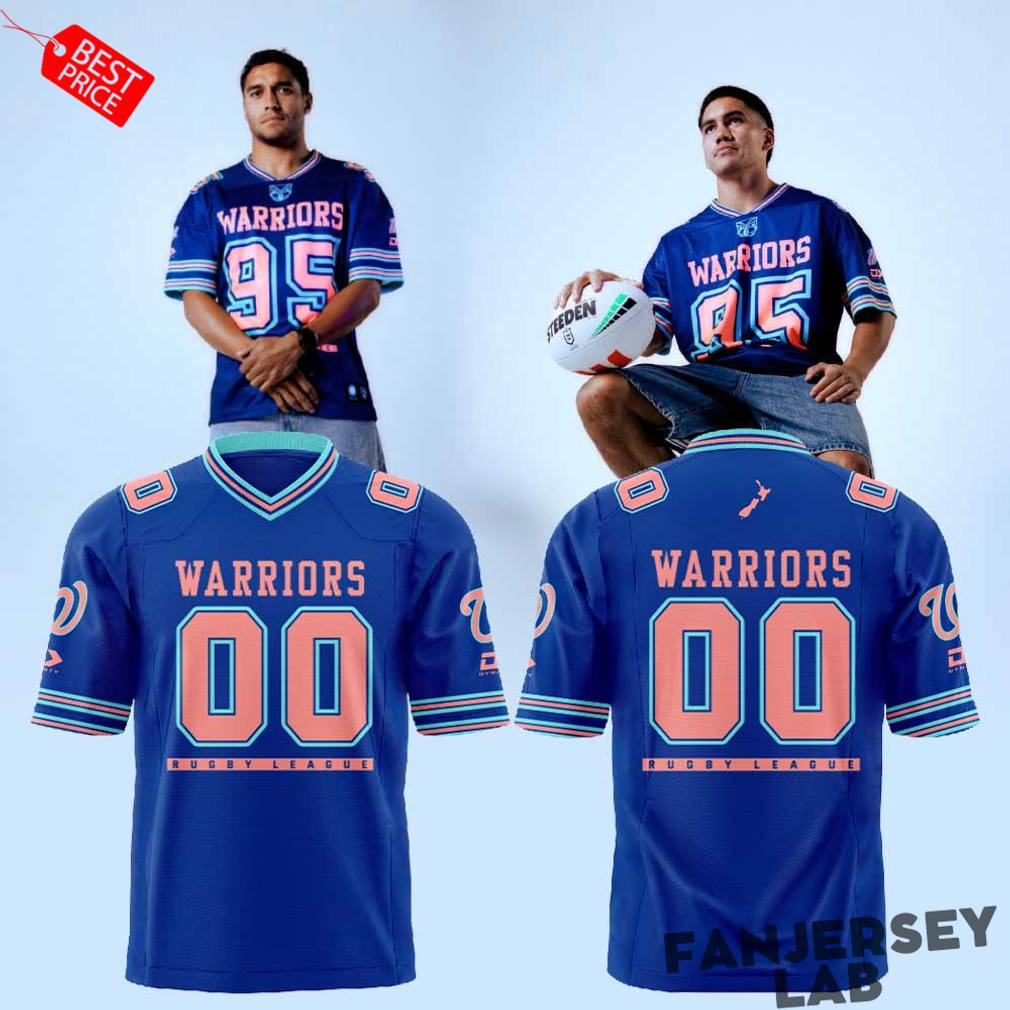 New Zealand Warriors Magic Round Custom Football Jersey New Zealand Warriors Magic Round Custom Football Jersey