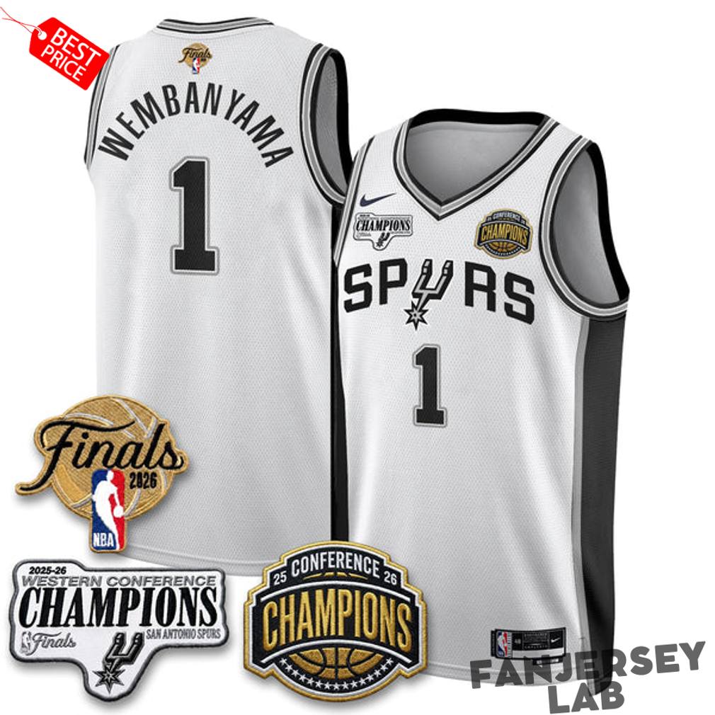 San Antonio Spurs 2026 NBA Western Conference Champions Basketball Jersey San Antonio Spurs 2026 NBA Western Conference Champions Basketball Jersey