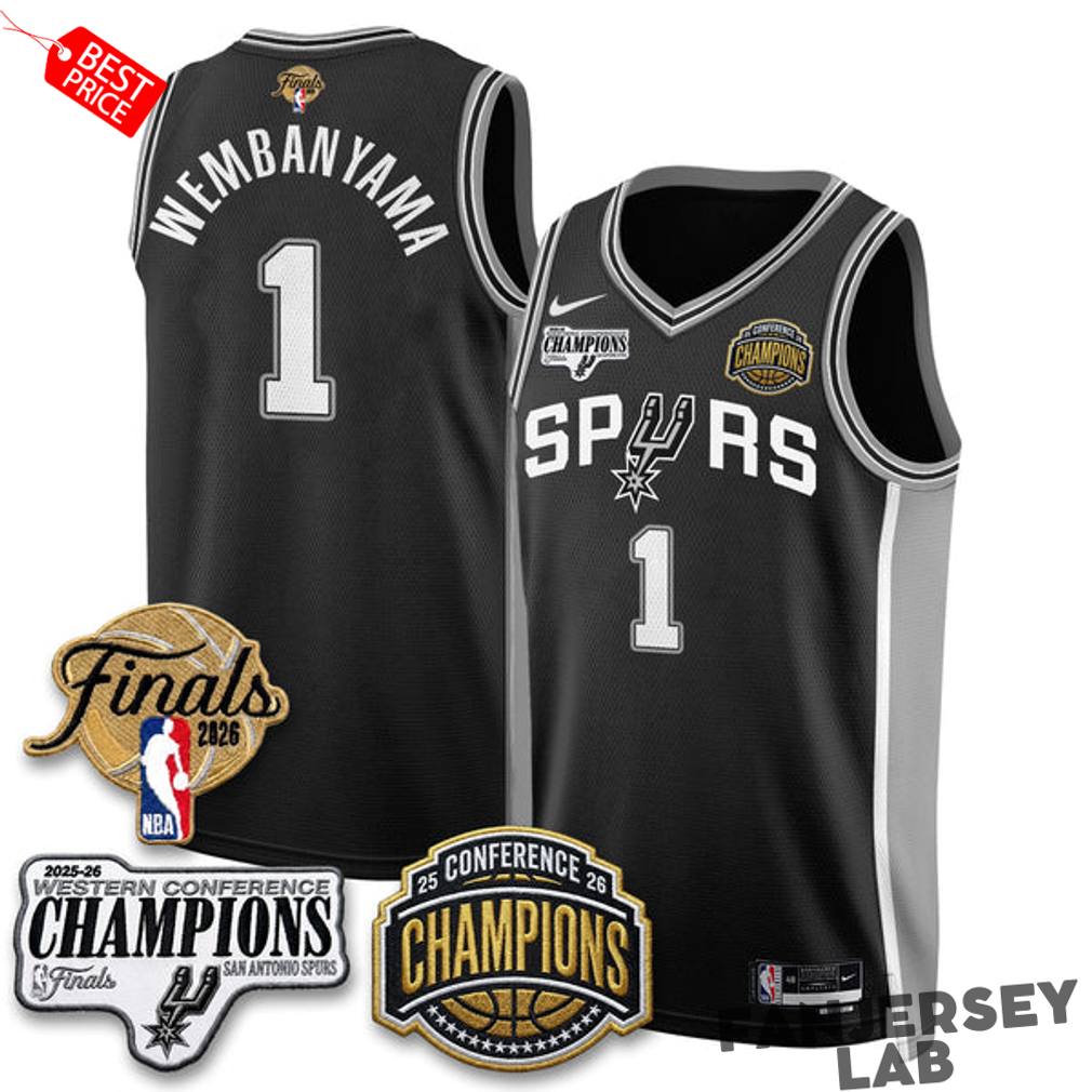 San Antonio Spurs 2026 NBA Western Conference Champions Basketball Jersey San Antonio Spurs 2026 NBA Western Conference Champions Basketball Jersey