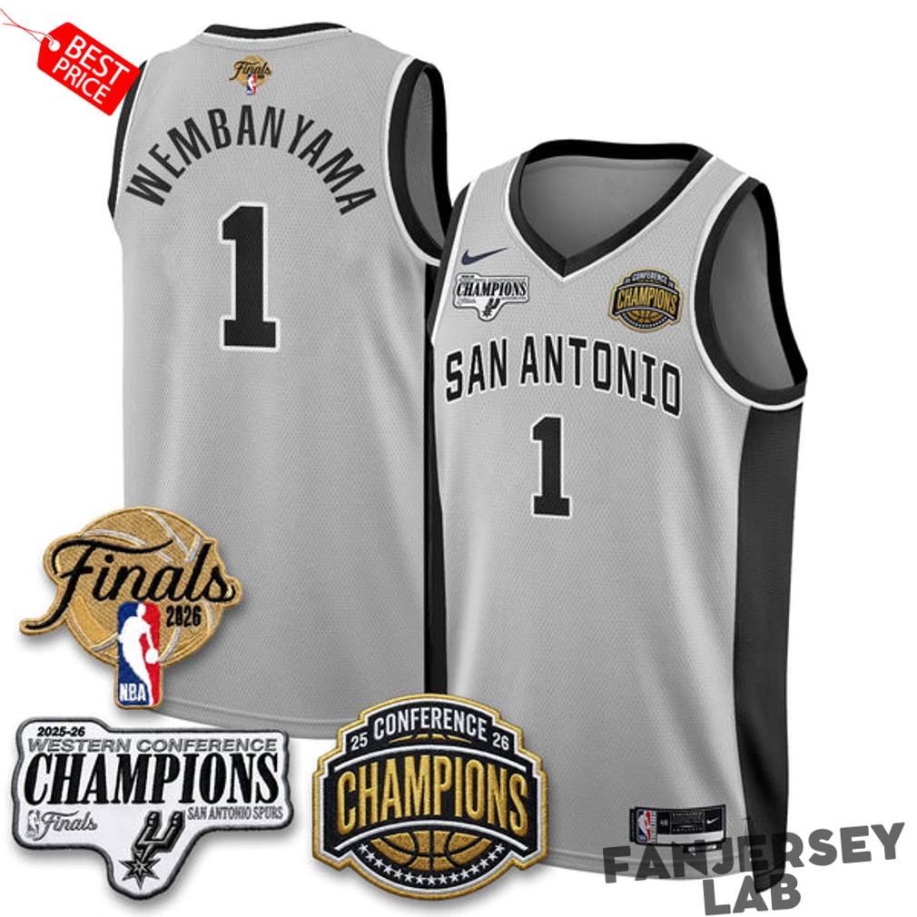 San Antonio Spurs 2026 NBA Western Conference Champions Basketball Jersey San Antonio Spurs 2026 NBA Western Conference Champions Basketball Jersey