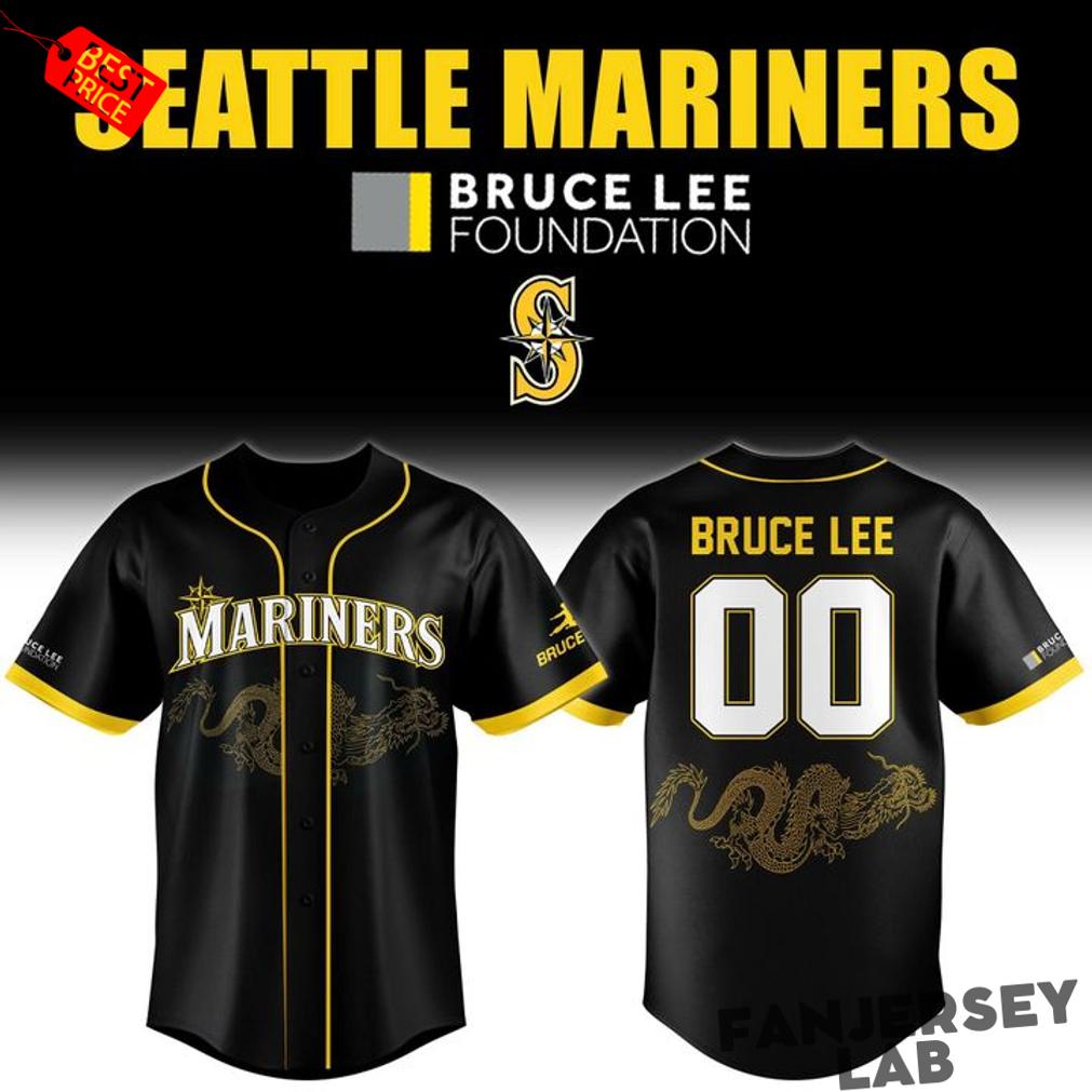 Seattle Mariners 2026 Bruce Lee Night Custom Jersey Seattle Mariners 2026 Bruce Lee Night Custom Jersey