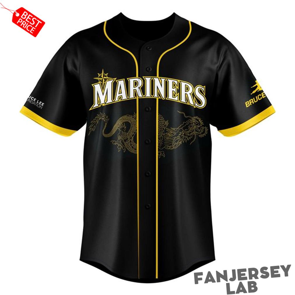 Seattle Mariners 2026 Bruce Lee Night Custom Jersey Seattle Mariners 2026 Bruce Lee Night Custom Jersey