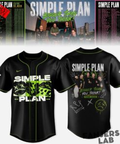 Simple Plan Bigger Than You Think Tour Baseball Jersey Simple Plan Bigger Than You Think Tour Baseball Jersey