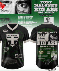 St Kilda Football Club x Post Malone Big Ass World Tour 2026 Football Jersey