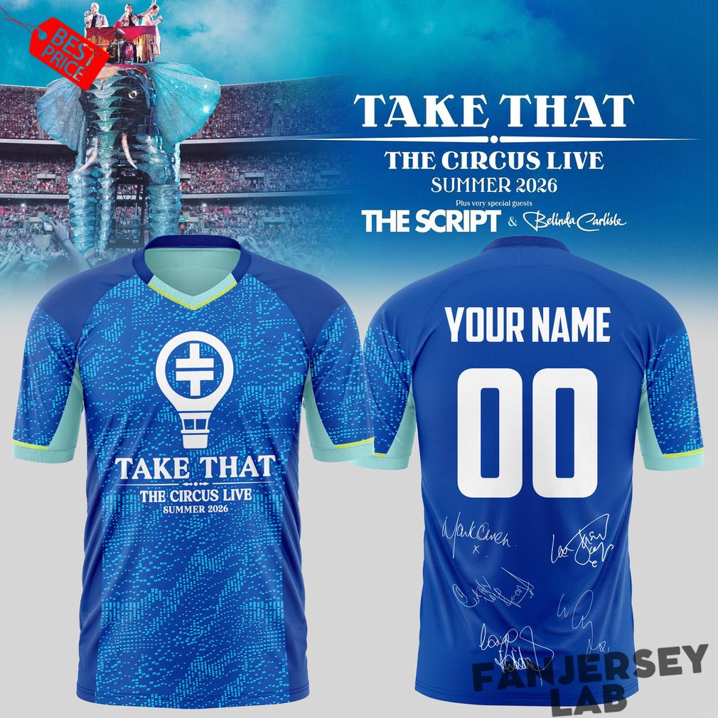 Take That x The Script The Circus Live 2026 Custom Jersey Take That x The Script The Circus Live 2026 Custom Jersey