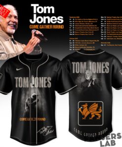 Tom Jones Come Gather Round Tour 2026 Baseball Jersey