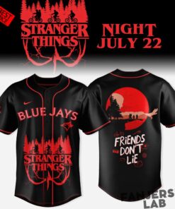 Toronto Blue Jays x Stranger Things Night “Friends Don’t Lie” Baseball Jersey