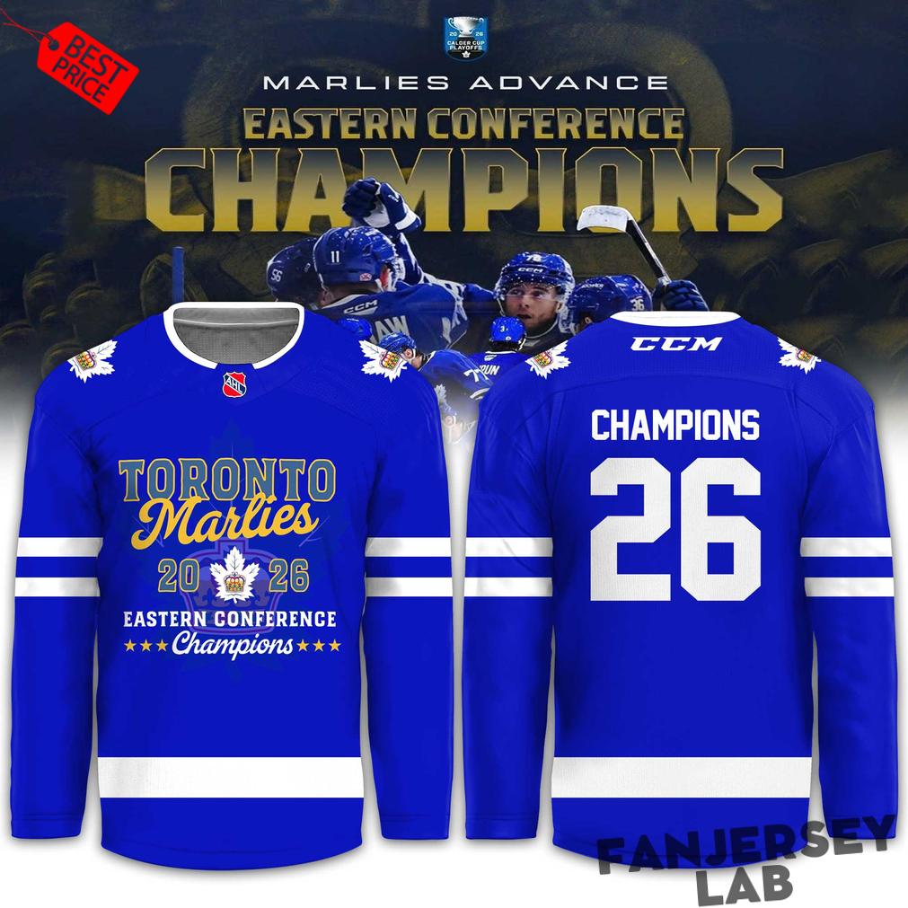 Toronto Marlies 2026 Eastern Conference Champions Hockey Jersey Toronto Marlies 2026 Eastern Conference Champions Hockey Jersey