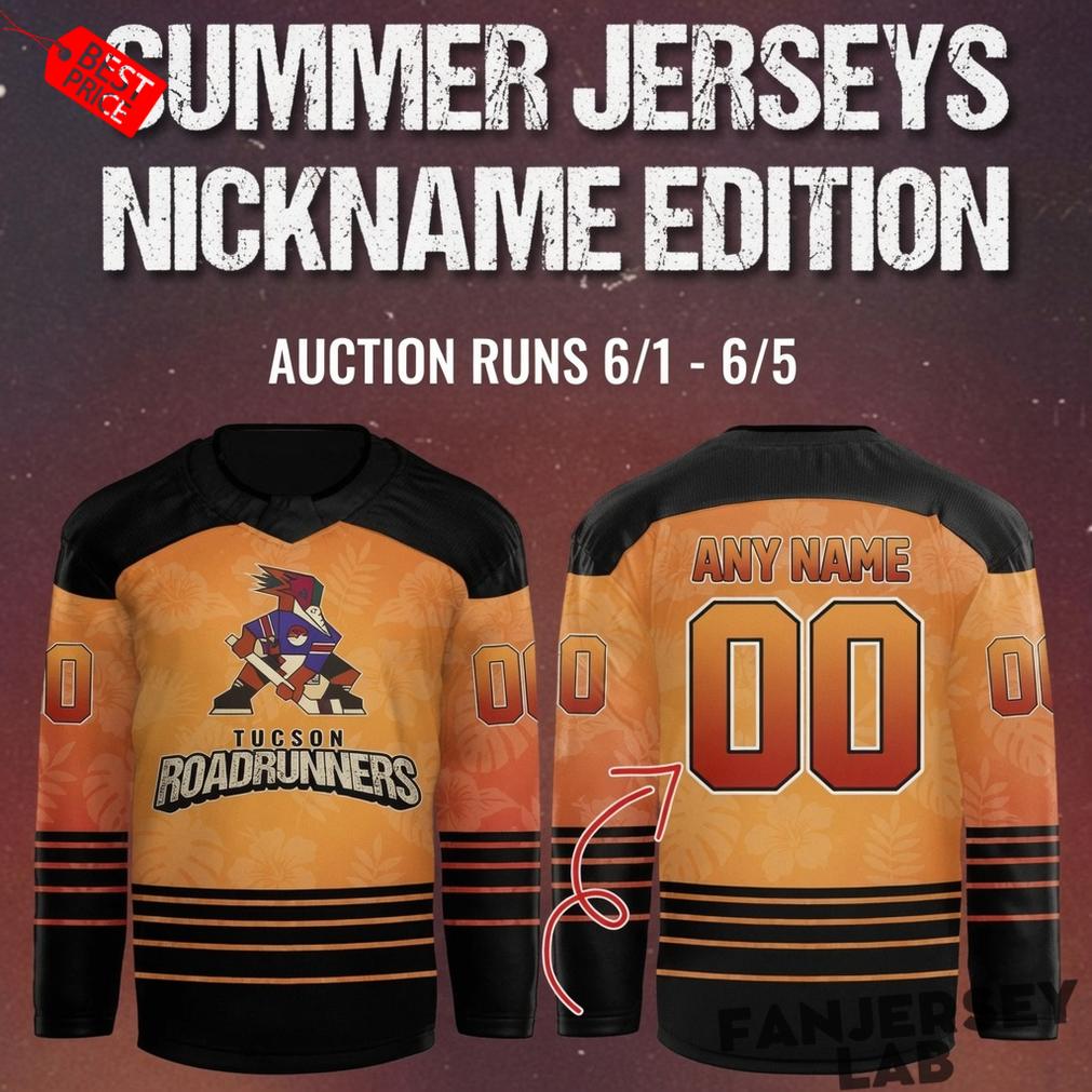 Tucson Roadrunners x Summer Nickname Night 2026 Custom Hockey Jersey Tucson Roadrunners x Summer Nickname Night 2026 Custom Hockey Jersey