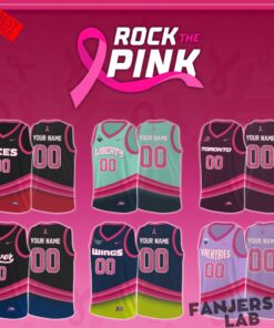 WNBA All Teams x Rock The Pink 2026 Custom Basketball Jersey WNBA All Teams x Rock The Pink 2026 Custom Basketball Jersey