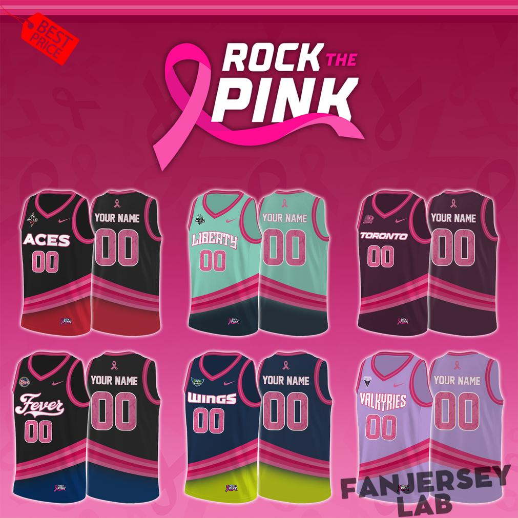 WNBA All Teams x Rock The Pink 2026 Custom Basketball Jersey WNBA All Teams x Rock The Pink 2026 Custom Basketball Jersey