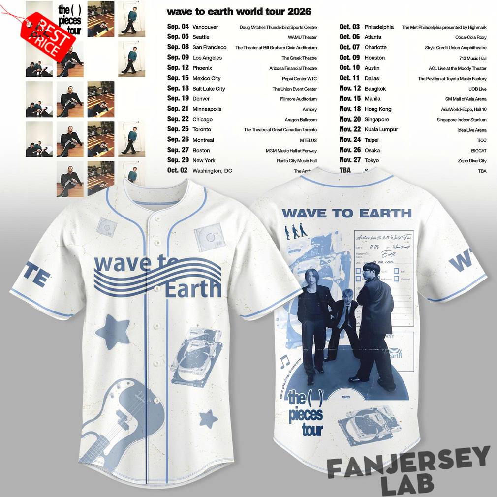 Wave to Earth The Pieces Tour 2026 Baseball Jersey Wave to Earth The Pieces Tour 2026 Baseball Jersey