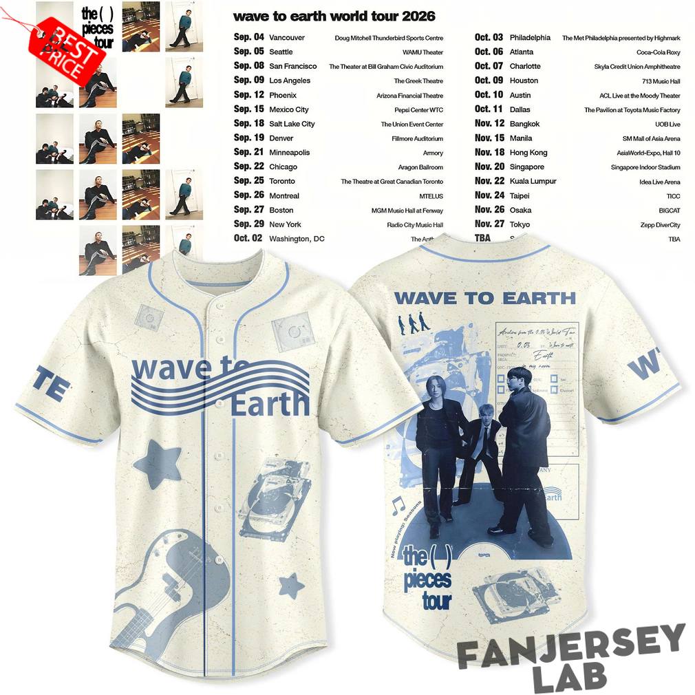 Wave to Earth The Pieces Tour 2026 Baseball Jersey Wave to Earth The Pieces Tour 2026 Baseball Jersey