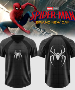 Spider-Man: Brand New Day Exclusive Football Jersey – Black & Grey