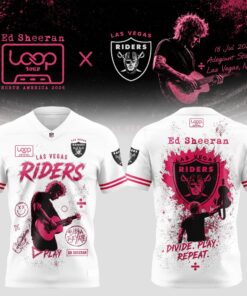 Las Vegas Raiders x Ed Sheeran LOOP Tour 2026 Football Jersey – White