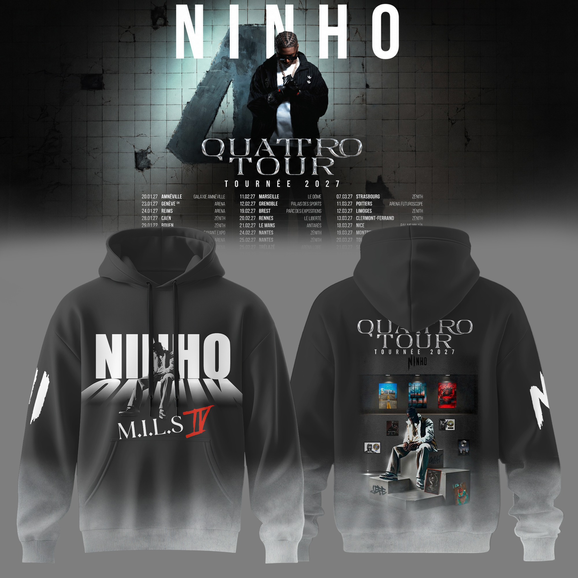 NINHO QUATTRO TOUR 2027 – Hoodie v1 NINHO QUATTRO TOUR 2027 – Hoodie v1