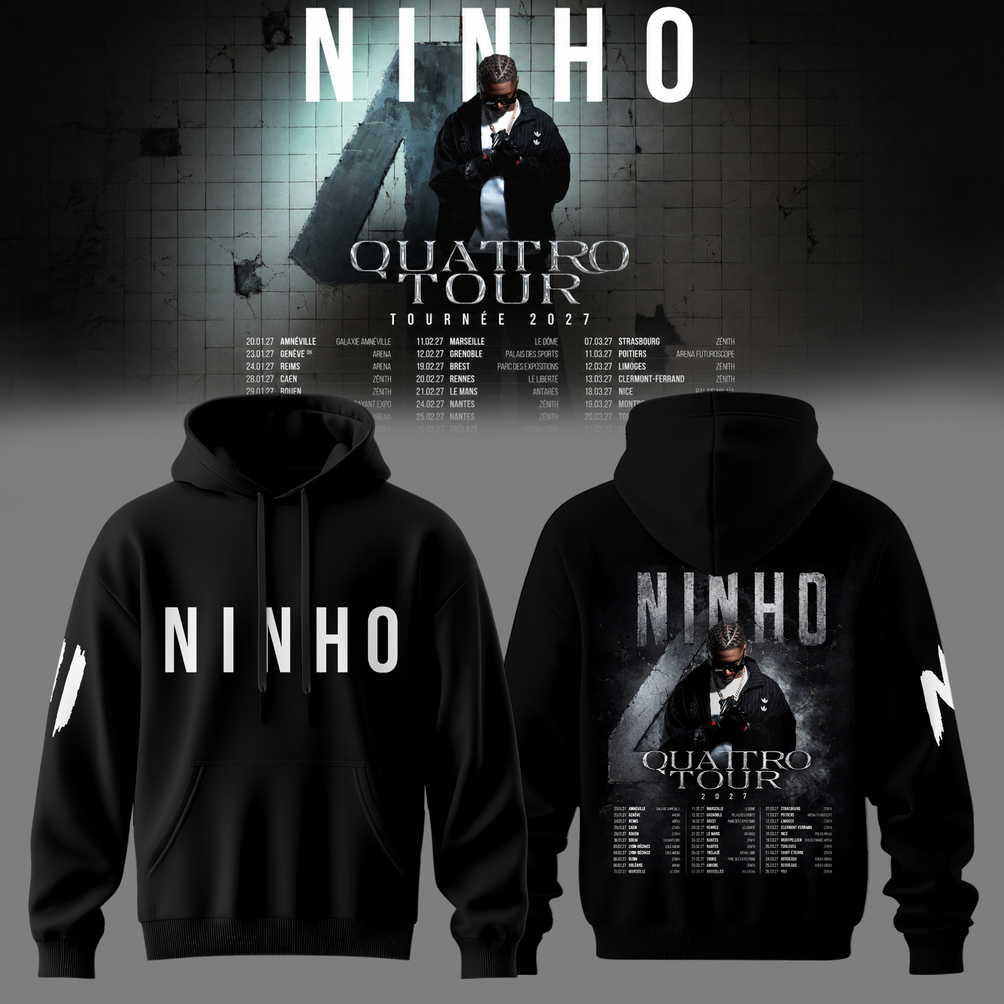 NINHO QUATTRO TOUR 2027 – Hoodie v2 NINHO QUATTRO TOUR 2027 – Hoodie v2