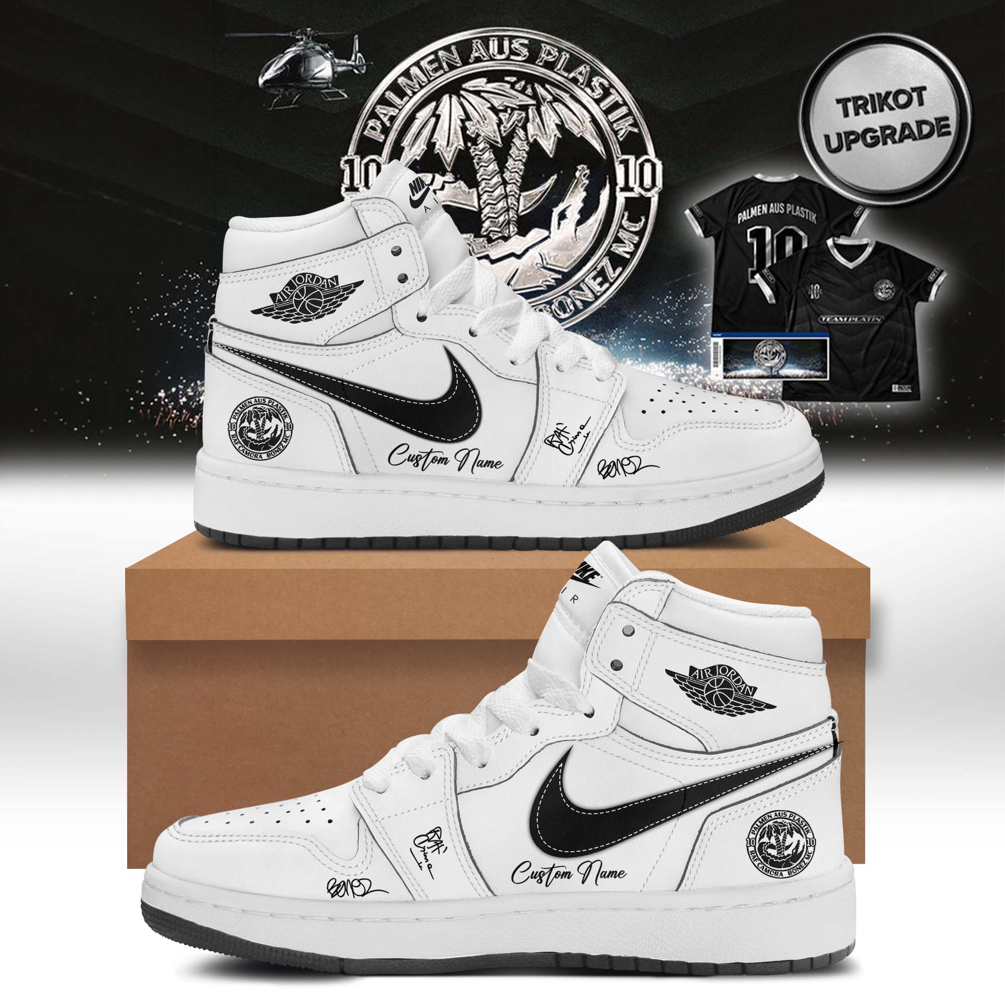 RAF Camora & Bonez MC “10 Jahre Palmen aus Plastik Tour” signed AJ1 Shoes v4 RAF Camora & Bonez MC “10 Jahre Palmen aus Plastik Tour” signed AJ1 Shoes v4