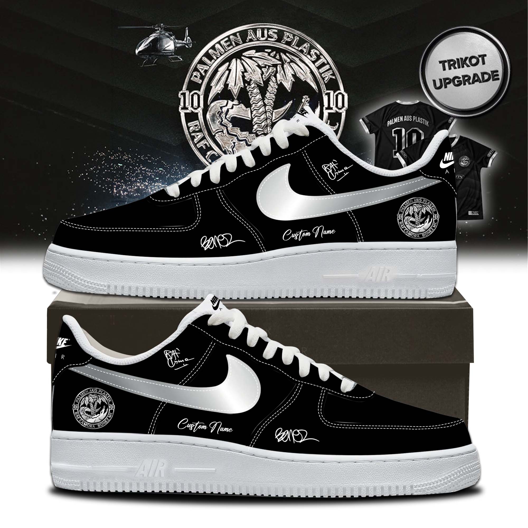 RAF Camora & Bonez MC “10 Jahre Palmen aus Plastik Tour” signed AF1 Shoes v2 RAF Camora & Bonez MC “10 Jahre Palmen aus Plastik Tour” signed AF1 Shoes v2