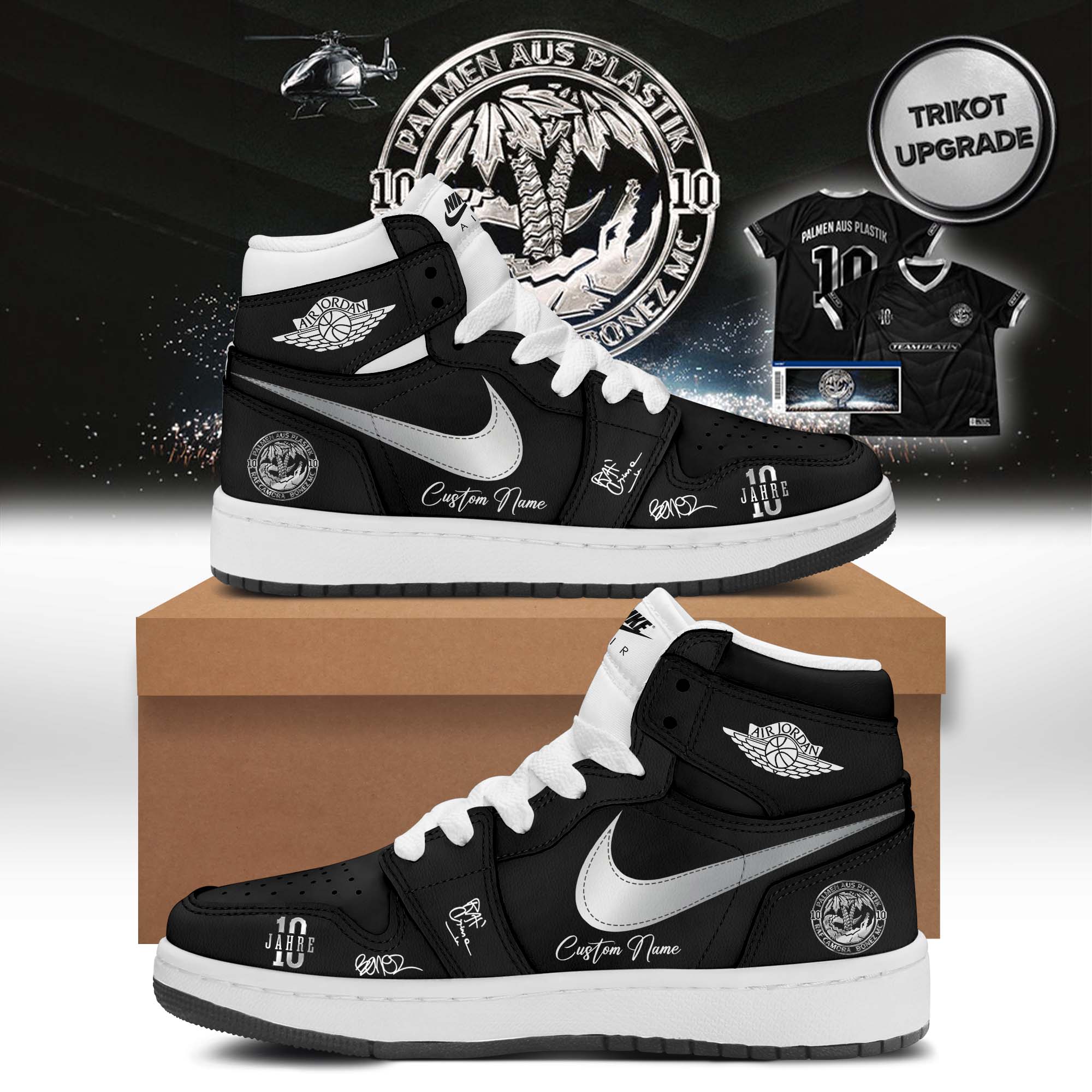 RAF Camora & Bonez MC “10 Jahre Palmen aus Plastik Tour” signed AJ1 Shoes v13 RAF Camora & Bonez MC “10 Jahre Palmen aus Plastik Tour” signed AJ1 Shoes v13