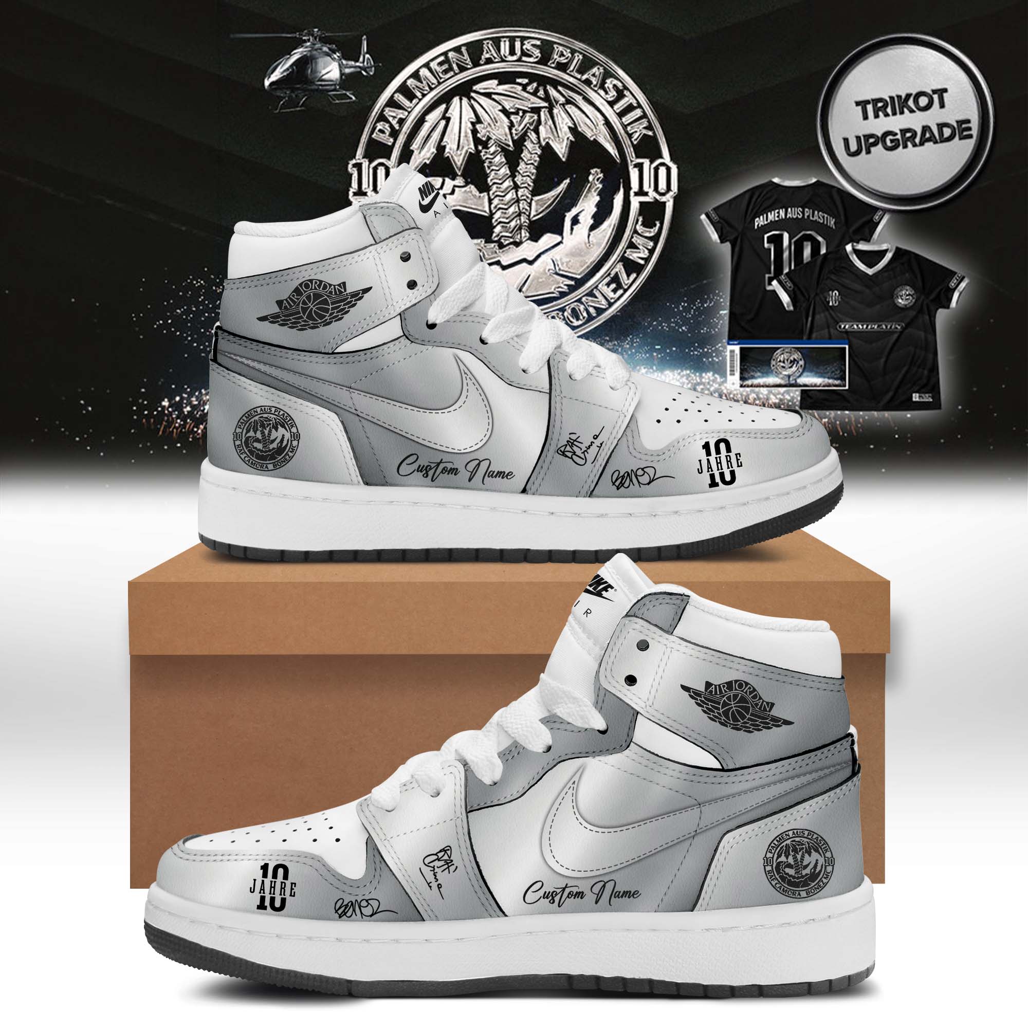 RAF Camora & Bonez MC “10 Jahre Palmen aus Plastik Tour” signed AJ1 Shoes v11 RAF Camora & Bonez MC “10 Jahre Palmen aus Plastik Tour” signed AJ1 Shoes v11