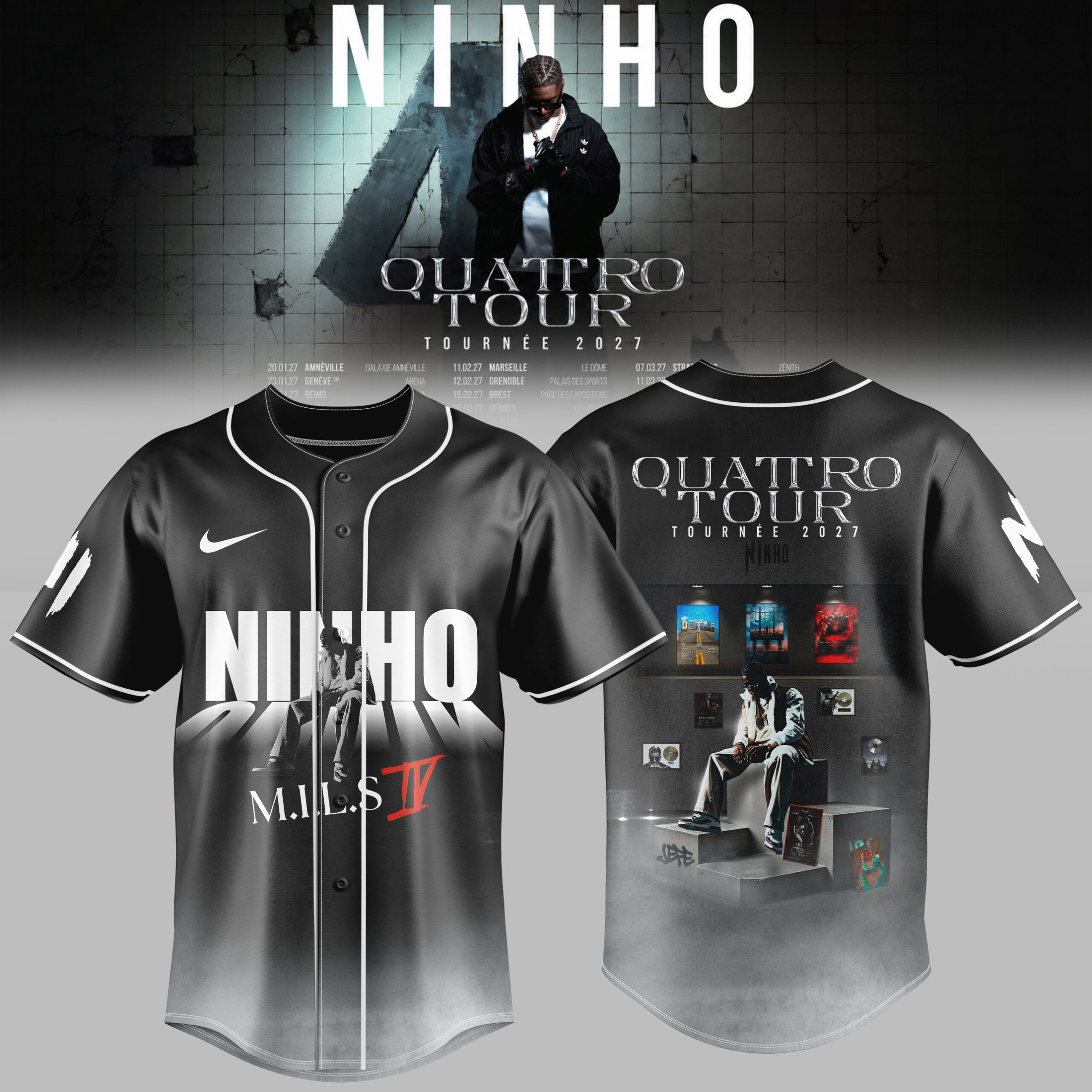 NINHO QUATTRO TOUR 2027 – Baseball Jersey v2 NINHO QUATTRO TOUR 2027 – Baseball Jersey v2