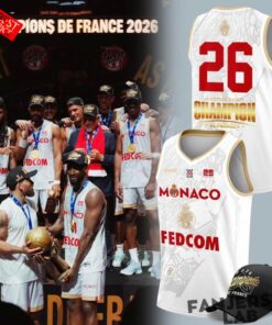 AS Monaco Basket 2026 French League Champions Basketball Jersey