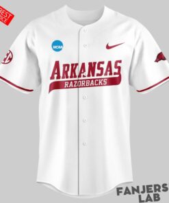 Arkansas Razorbacks New Omahogs Baseball White Jersey