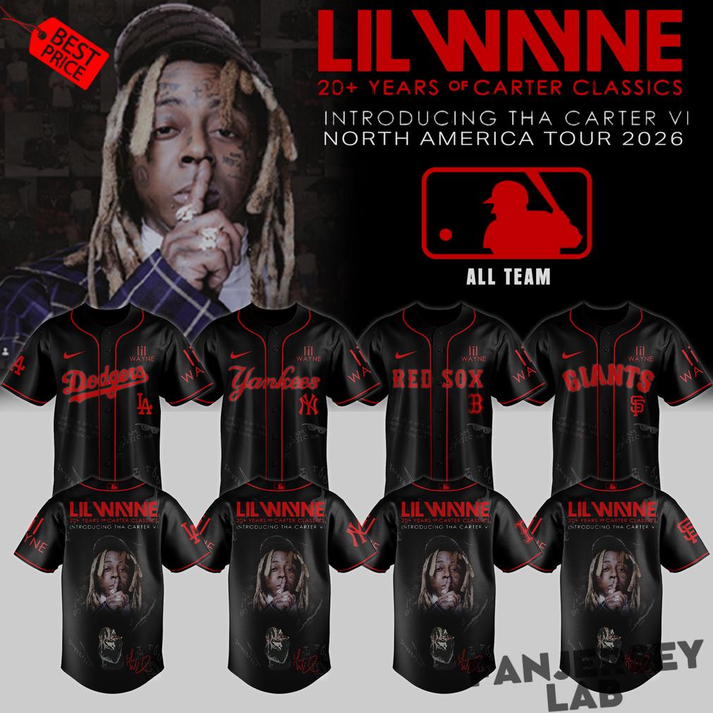 Baseball All Teams x Lil Wayne Tha Carter VI Tour 2026 Jersey Baseball All Teams x Lil Wayne Tha Carter VI Tour 2026 Jersey
