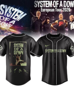 System of a Down “Europe / UK Stadium Tour 2026” signed Baseball Jersey v3