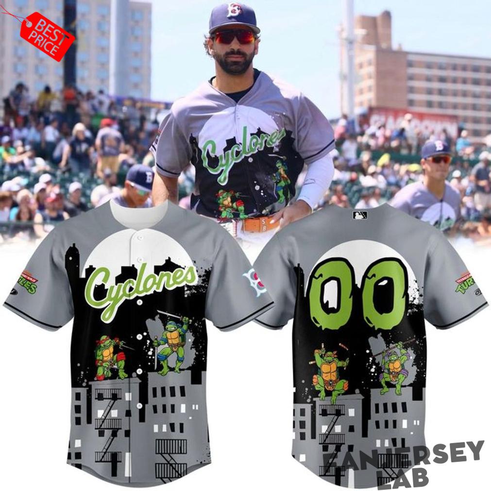 Brooklyn Cyclones 2026 TMNT Custom Baseball Jersey Brooklyn Cyclones 2026 TMNT Custom Baseball Jersey