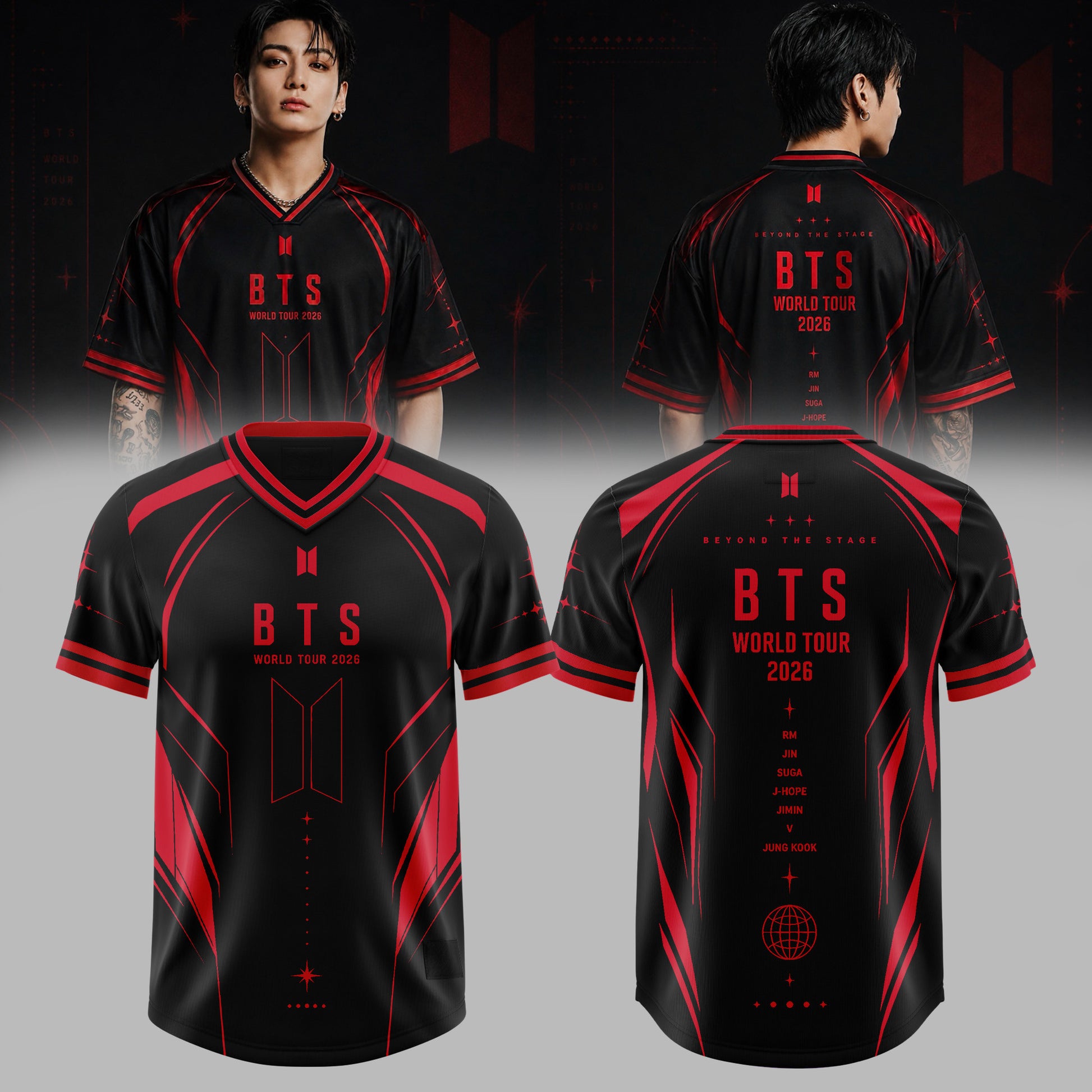 BTS Arirang World Tour 2026 “Beyond The Stage” Football Jersey BTS Arirang World Tour 2026 “Beyond The Stage” Football Jersey