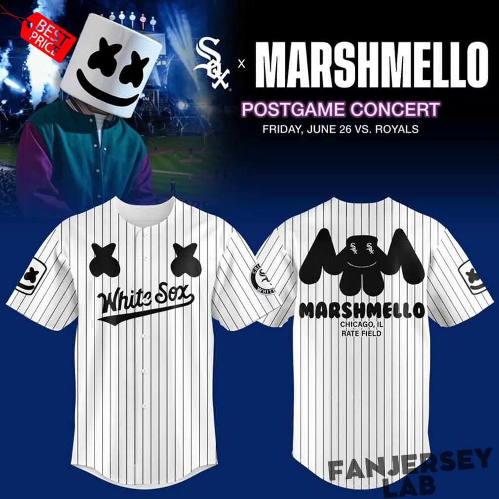 Chicago White Sox x Marshmello Postgame Concerts Baseball Jersey Chicago White Sox x Marshmello Postgame Concerts Baseball Jersey