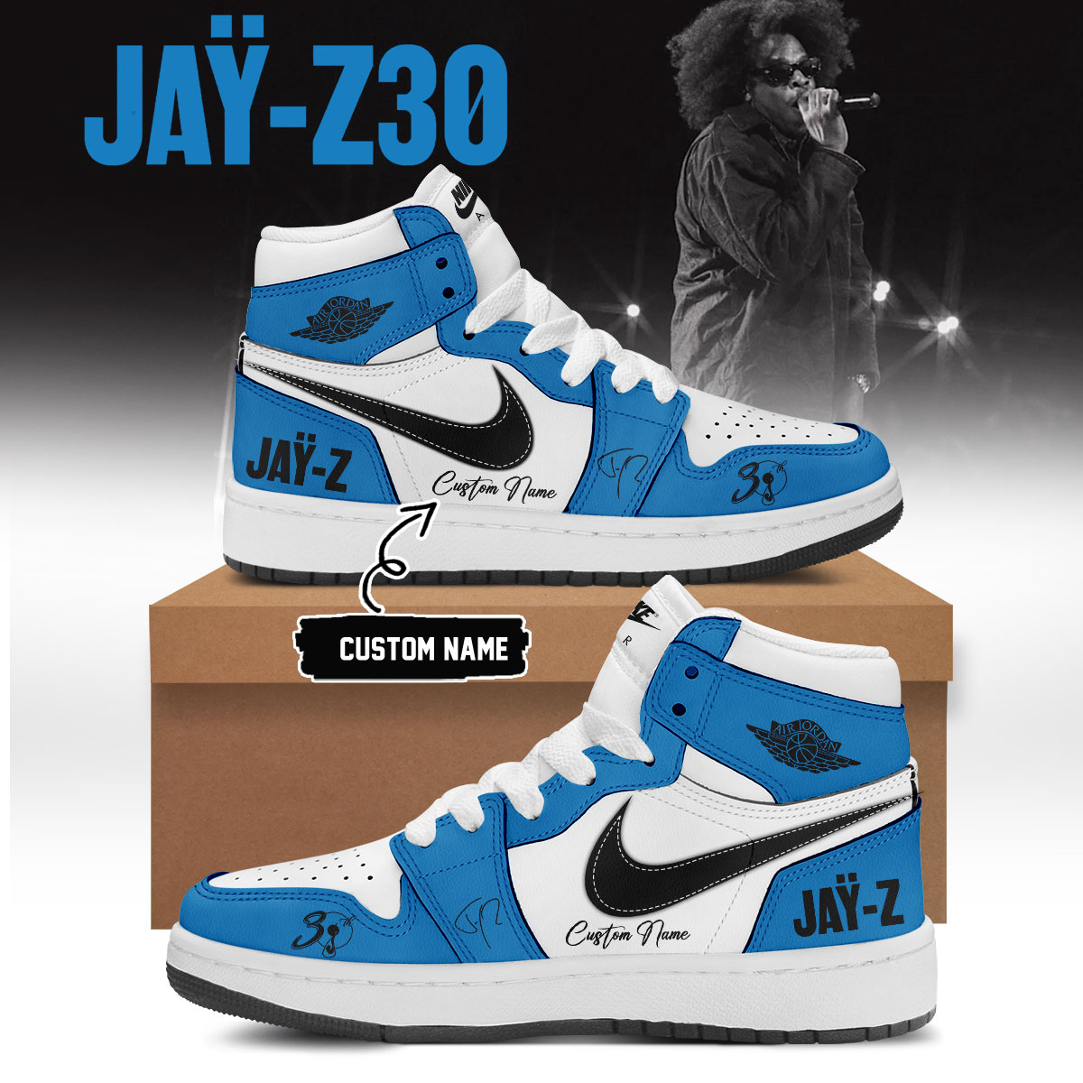 The JAŸ-Z30 Limited Edition AJ1 Shoes – Blue The JAŸ-Z30 Limited Edition AJ1 Shoes – Blue