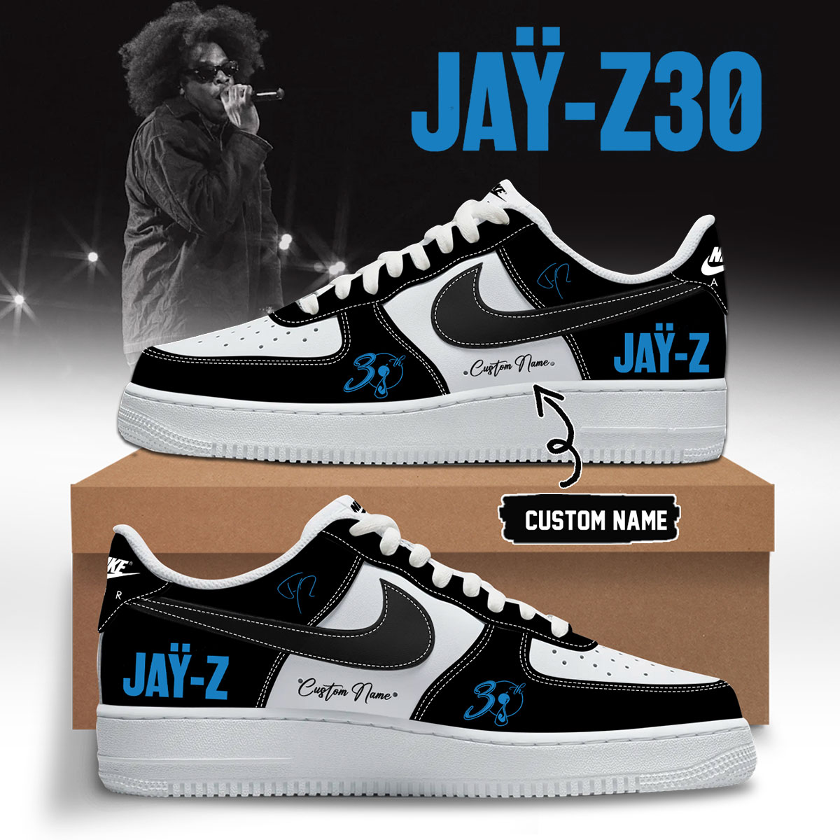 The JAŸ-Z30 Limited Edition AF1 Shoes v4 The JAŸ-Z30 Limited Edition AF1 Shoes v4