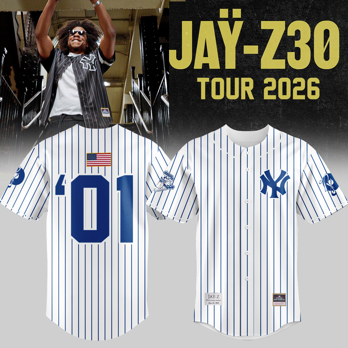 The JAŸ-Z30 Limited Edition Baseball Jersey – White The JAŸ-Z30 Limited Edition Baseball Jersey – White
