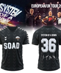 System of a Down “Europe / UK Stadium Tour 2026” signed Football Jersey v6