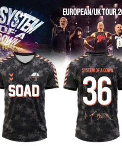 System of a Down “Europe / UK Stadium Tour 2026” signed Football Jersey v5