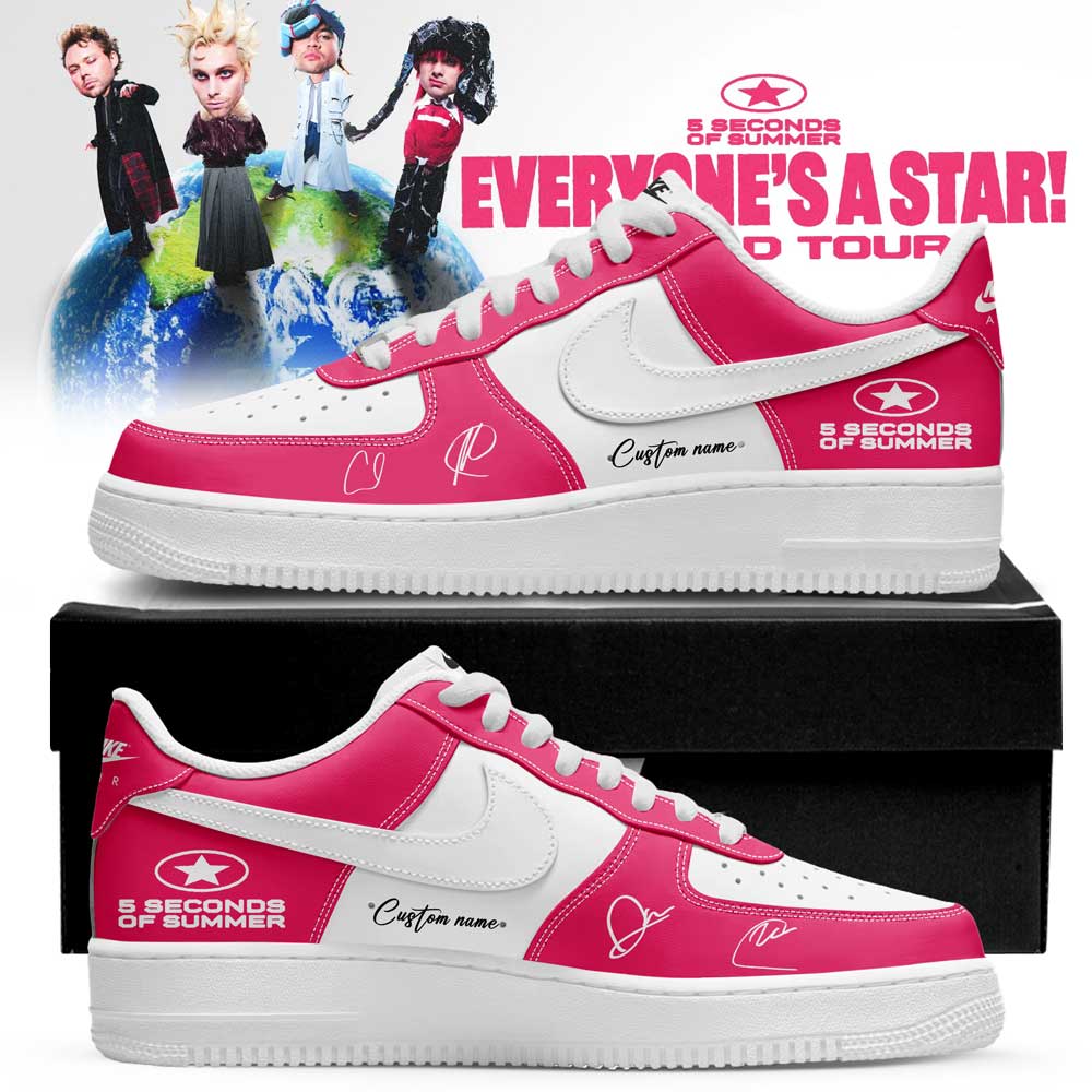 5 Seconds of Summer Everyone’s a Star! World Tour 2026 Signature Custom AF1 Shoes V4 5 Seconds of Summer Everyone’s a Star! World Tour 2026 Signature Custom AF1 Shoes V4