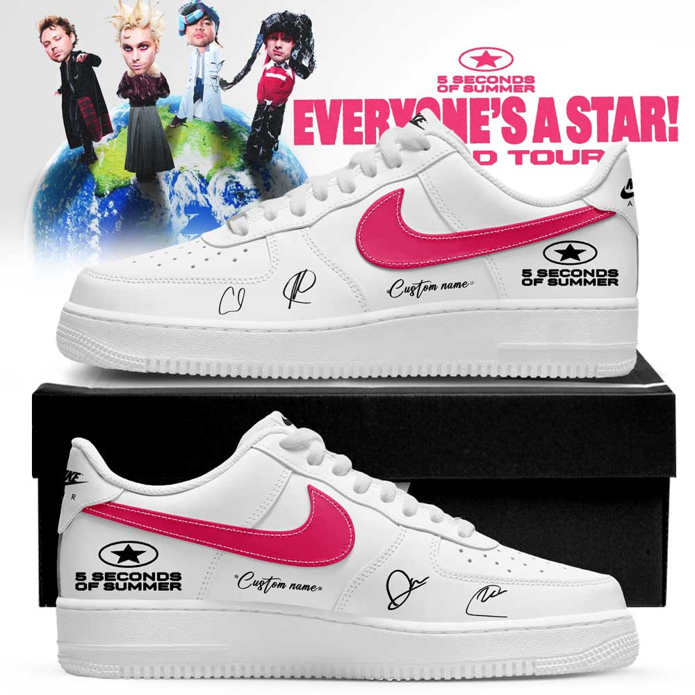 5 Seconds of Summer Everyone’s a Star! World Tour 2026 Signature Custom AF1 Shoes V3 5 Seconds of Summer Everyone’s a Star! World Tour 2026 Signature Custom AF1 Shoes V3