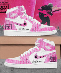 Ed Sheeran The Loop Tour 2026 Custom Name AJ1 Shoes – Pink