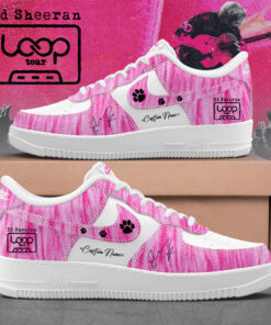 Ed Sheeran The Loop Tour 2026 Custom Name AF1 Shoes – Pink