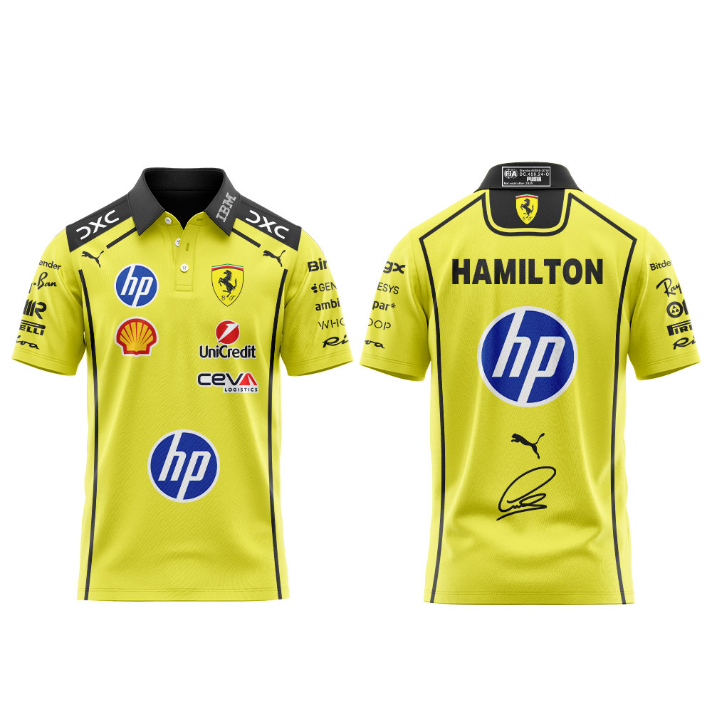 Hamilton Scuderia Ferrari Limited Edition Limited Polo Yellow Hamilton Scuderia Ferrari Limited Edition Limited Polo Yellow