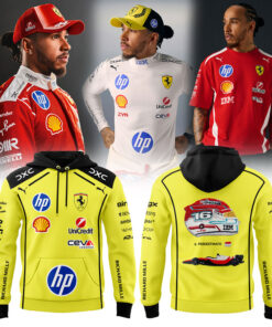 Hamilton Scuderia Ferrari Limited Edition Hoodie Yellow V2 Hamilton Scuderia Ferrari Limited Edition Hoodie Yellow V2