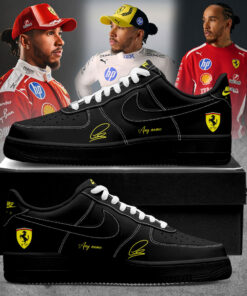 Hamilton Scuderia Ferrari Limited Edition Signature Custom Name AF1 Shoes V4