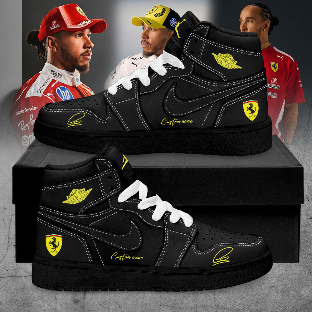 Hamilton Scuderia Ferrari Limited Edition Signature Custom Name AJ1 Shoes V4 Hamilton Scuderia Ferrari Limited Edition Signature Custom Name AJ1 Shoes V4
